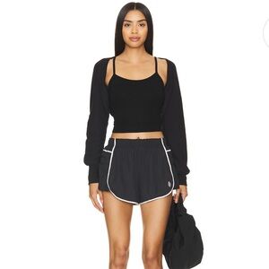FREE PEOPLE FP Movement Easy Tiger Short In Black SIZE small